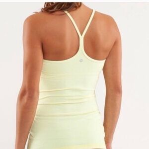 Lululemon Athletica Power Y Tank Lime Yellow Sz 6 Women